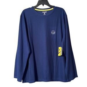 Joe Boxer Sleepwear Smiley Face Lounge Shirt Navy Blue NWT Mens L